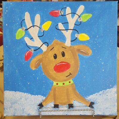 Parent/Child Reindeer Canvas Class