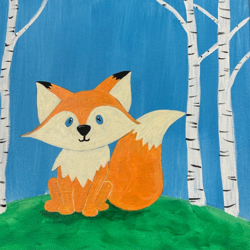 Parent/Child Fall Fox Canvas