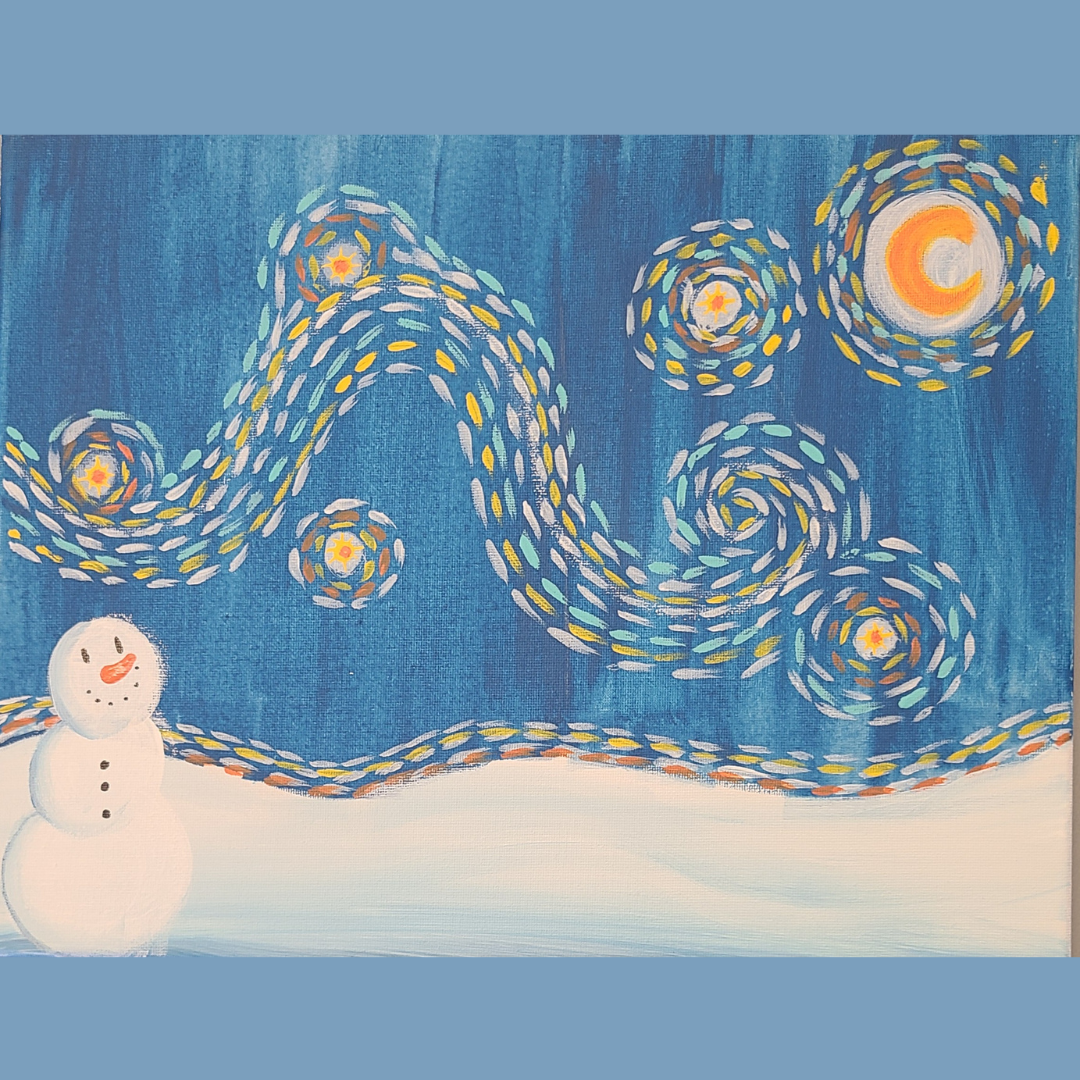 Parent/Child Snowy Night Canvas